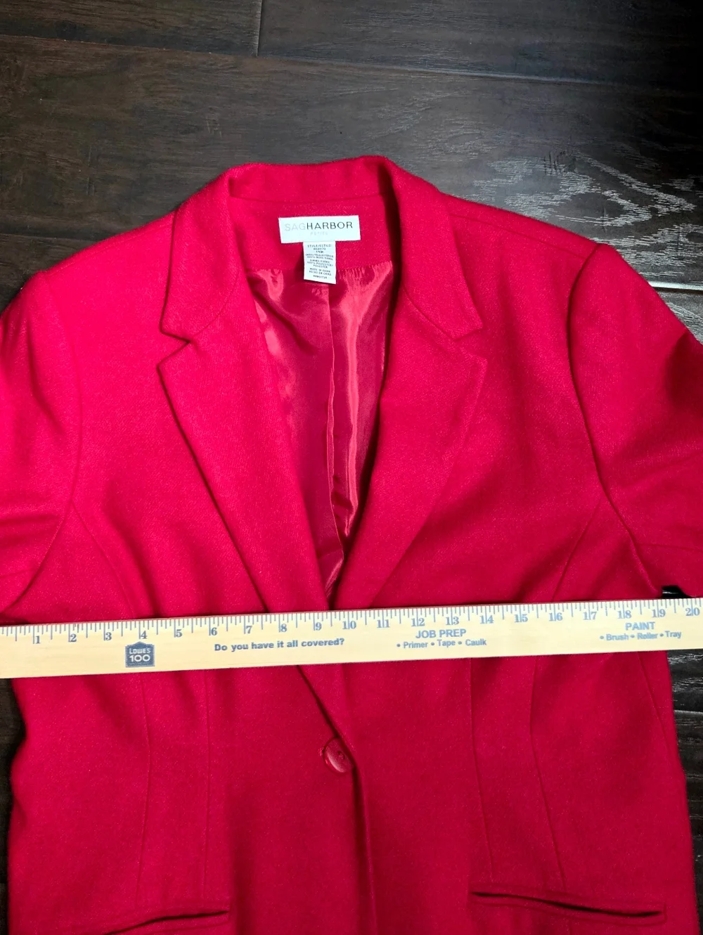 Sag Harbor Women's Red Single-Button Blazer Jacket